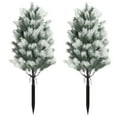 thumbnail image 1 of 2-Pack Artificial Mini Christmas Trees with Realistic Pine Branches - Small Tabletop Xmas Tree Decor for Home, Office, or Desk, Holiday Season Christmas Decoration and Gift Idea, 23.62*15.75in, 1 of 3