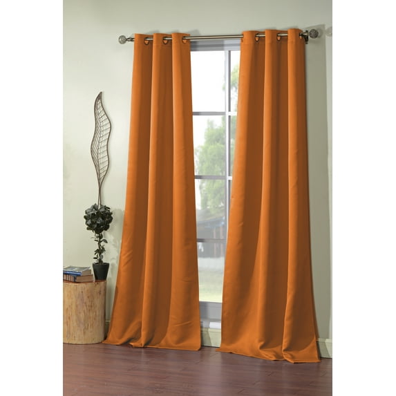 2-Pack Ashmury Solid Blackout Grommet Pair 38 In. W X 84 In. L In Orange