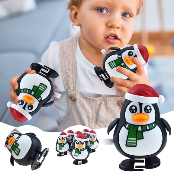 2 Pack Assorted Novelty Christmas Wind Up Toys Clockwork Walking Figures For Kids Party Favor