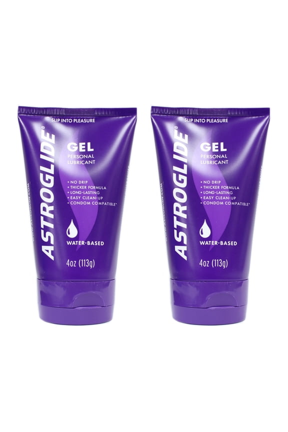 Water Based Lube (4oz), Ultra Gentle Gel Personal Lubricant, Stays Put with No Drip, Sex Lube for Long-Lasting Pleasure for Men, Women and Couples - 2 Pack
