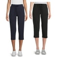 thumbnail image 1 of Athletic Works Women's and Women's Plus Knit Capri Pants, 22" Inseam, Sizes XS-4X, 1 of 3