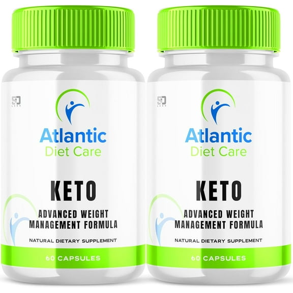 (2 Pack) Atlantic Diet Care - Keto Weight Loss Formula - Energy & Focus Boosting Dietary Supplements for Weight Management & Metabolism - Advanced Fat Burn Raspberry Ketones Pills (120 Capsules)