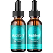2 Pack Audifort Advanced Tinnitus Drops, Audifort Maximum Strength Hearing And Overall Health Formula 4oz