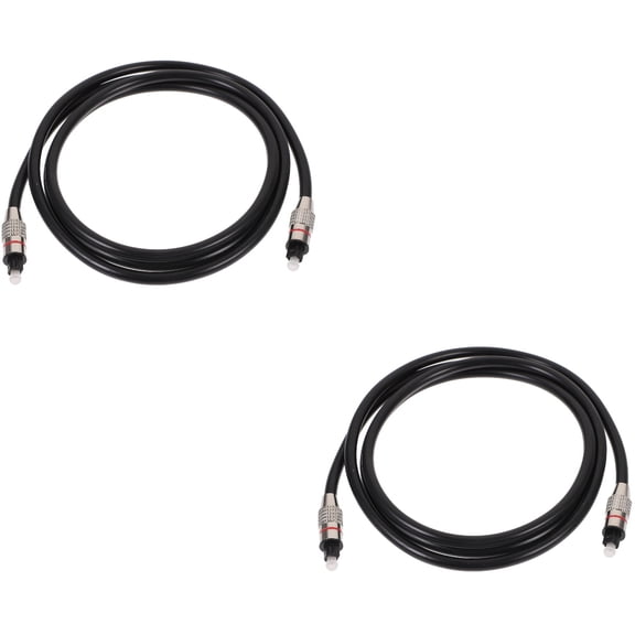 CIMAXIC Optical Audio Cable Black for Car Use with High Durability and Flexibility 2Pcs