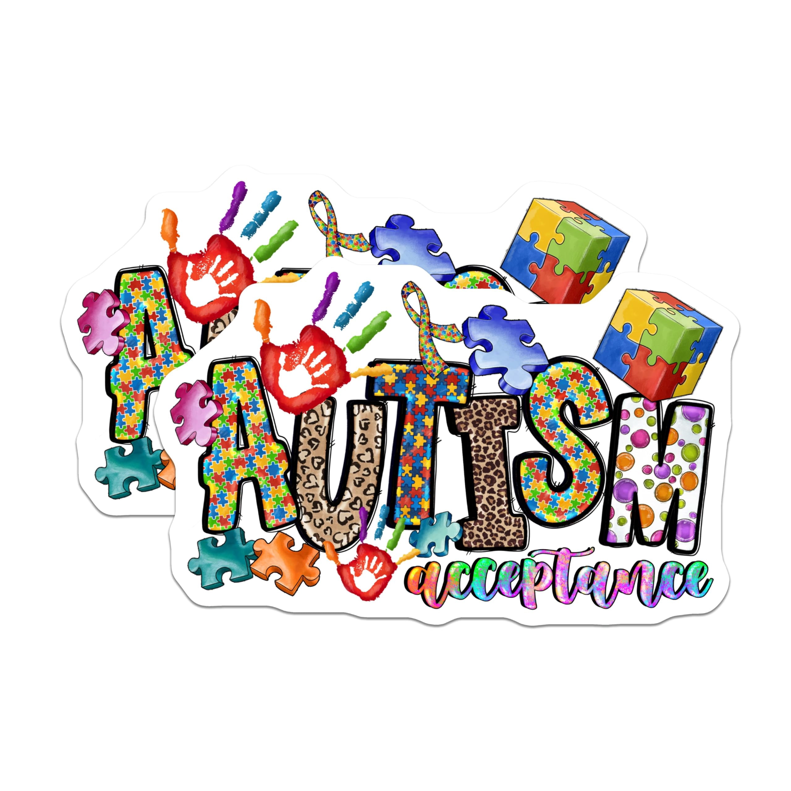 (2 Pack) Autism Acceptance Magnets - Neurodiversity Support - Puzzle ...