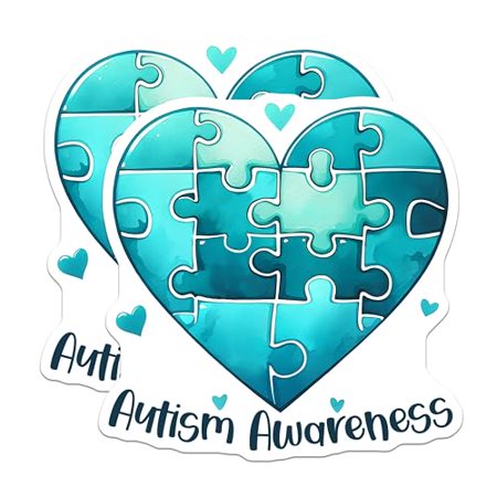 (2 Pack) Autism Awareness Magnets - 5" On Longest Side - for Cars, Fridges, Toolboxes - Made in USA - MAG8132