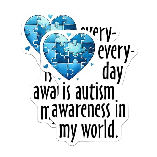 (2 Pack) Autism Awareness Magnets - Autism Awareness Decoration - 5" On Longest Side - for Cars, Fridges, Toolboxes - Made in USA -