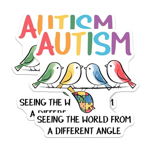 (2 Pack) Autism Awareness Magnets Magnets - Inspirational Quote - Bird Design - 5" On Longest Side - Made in USA - Sticks to Refrigerators & Metal Surfaces - MAG8425