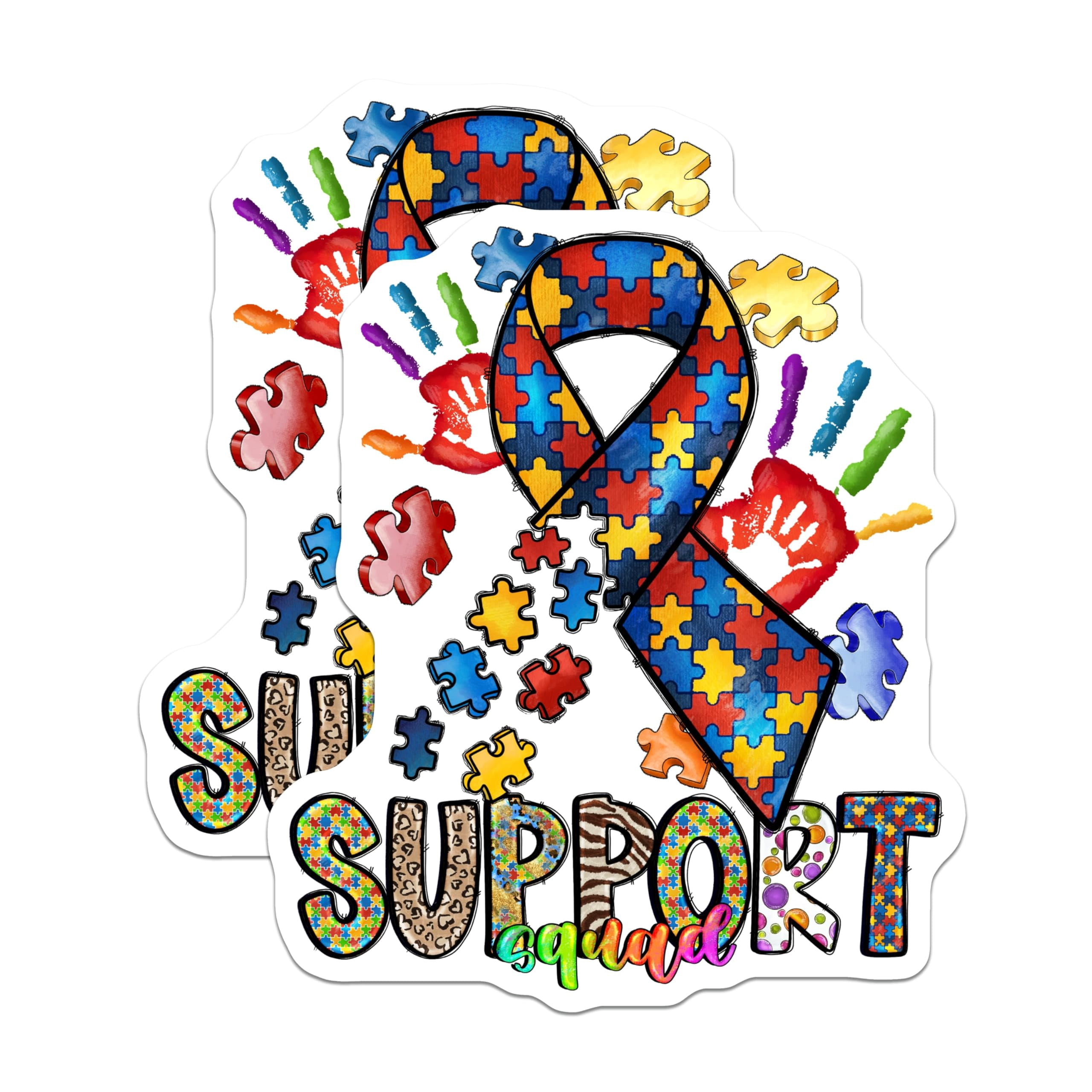 (2 Pack) Autism Awareness Magnets - Support Squad Puzzle Piece ...