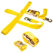 2-Pack Auto Hauler 13in-16in Wheel Bonnet Ratchet Tie-Down Strap