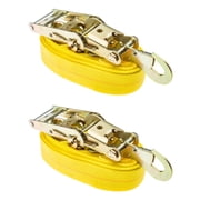 2-Pack Auto Hauler 16in Tire Wheel Bonnet Cam Adjustable Tie-Down Strap
