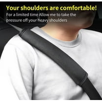 2pcs Sheepskin Seat Belt Covers – Shoulder Strap Pads Cushion – Black Short Plush
