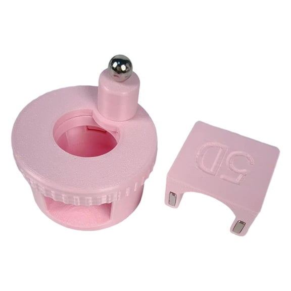 2 Pack Automatic Cat Eye Magnet for Nails, Rotating Nail Art Magnet Tool with Ball Magnet, Multifunctional Nail Art Tool for Beginners Home DIY Design, Magnetic Nail Art Tool Set,Light pink