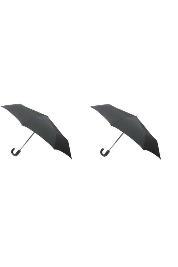 2 Pack Automatic Open Folding Umbrella 3-Fold Non-Slip Handle Black Rain Gear  Dependable Industries