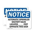 thumbnail image 1 of (2 Pack) Automatic Sprinkler Shutoff Valve Located OSHA Notice Sign, 1 of 7