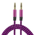 thumbnail image 1 of 2 Pack Aux Cable 3.5mm Male to Male Nylon Braided 3Ft 3 Pole Hi-Fi Stereo Sound Auxiliary Cord Rose Red, 1 of 6