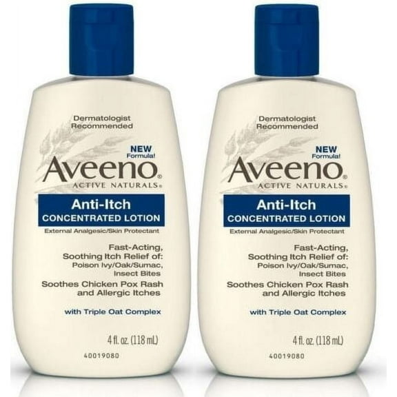 2 Pack Aveeno Anti-Itch Concentrated Lotion 4 oz