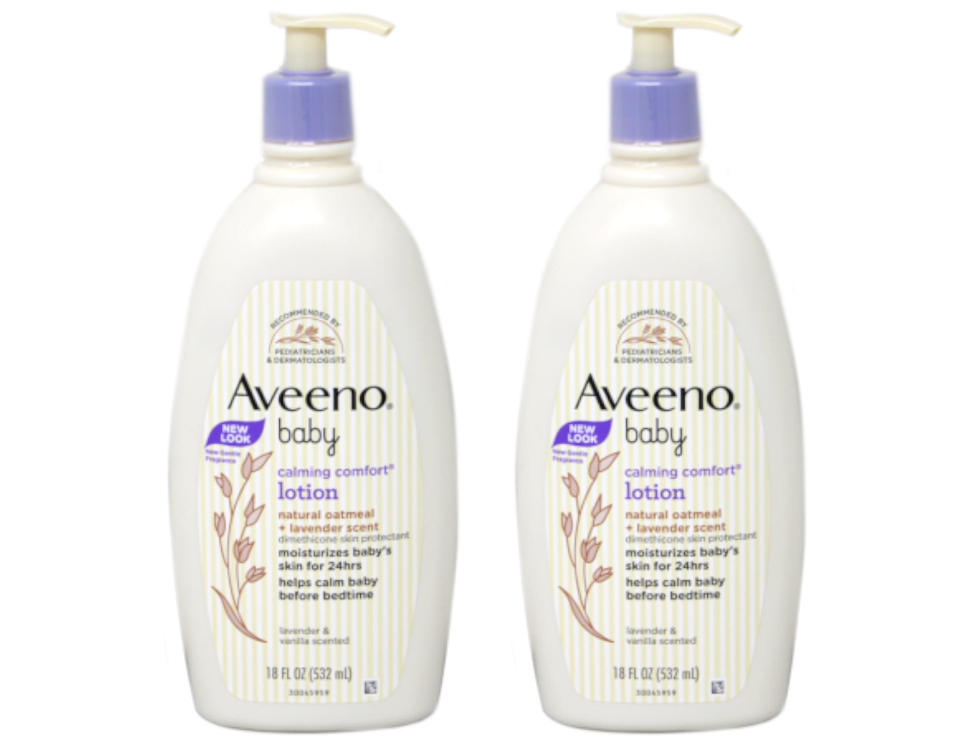 2 Pack Aveeno Baby Lavender & Vanilla Scented Calming Comfort