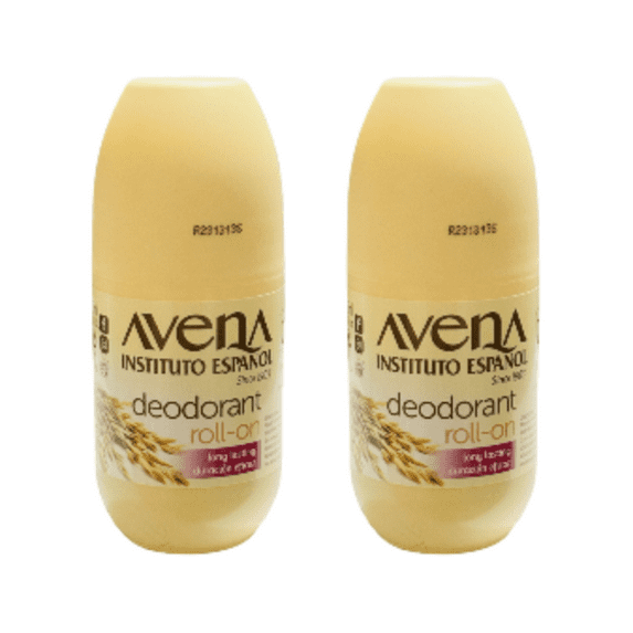 2 Pack Avena Long Lasting 24 Hours 100% Natural Roll-On Deodorant Alcohol Free