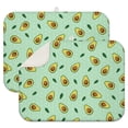 thumbnail image 1 of 2 Pack Avocado Fruit Drying Mats for Kitchen - Super Absorbent Microfiber Dish Drying Pad, Foldable & Heat Resistant Countertop Protector, 1 of 4