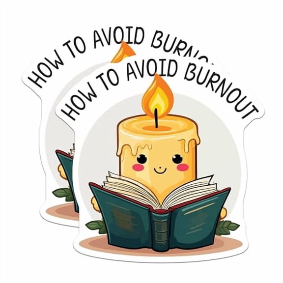 (2 Pack) How to Avoid Burnout Magnets - Funny Candle Magnets - Stress Relief Magnets - Inspirational Magnets for Work - 5" On Longest Side - for Cars, Fridges, Toolboxes - Made in USA - MAG6088