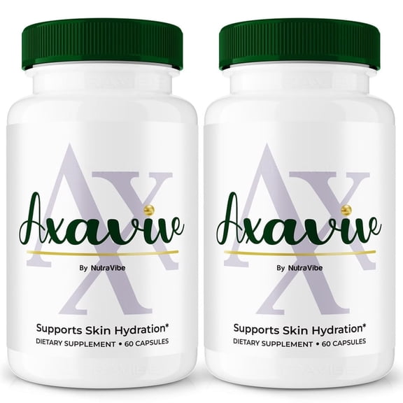 (2 Pack) Axavive Capsules Daily Skin with a Clean, Natural Blend Inspired by Axavive Care Routines | Supports Hydration, Texture & Radiant Glow from Within (120 Capsules)