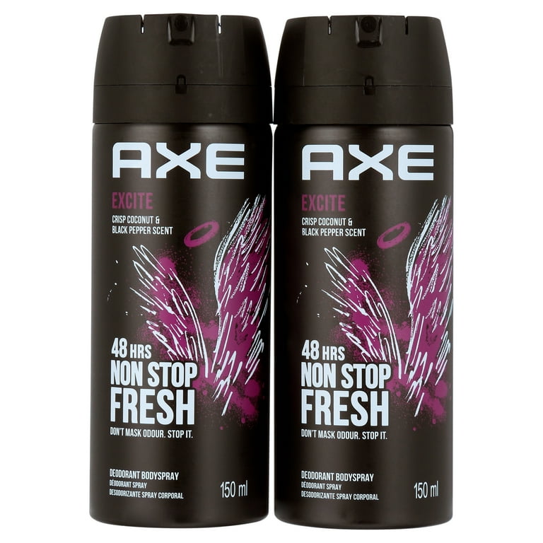 Axe Excite Mens Deodorant Body Spray, Woody Sweet Fragrance, 150ml
