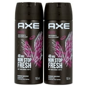 2 Pack Axe Excite Mens Deodorant Body Spray, 150ml 5.07 oz
