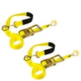 thumbnail image 1 of "2 Pack Axle Straps with Ratchet, Snap Hooks and Protective Sleeve. 9.5 Feet in Length. By DC Cargo Mall", 1 of 7