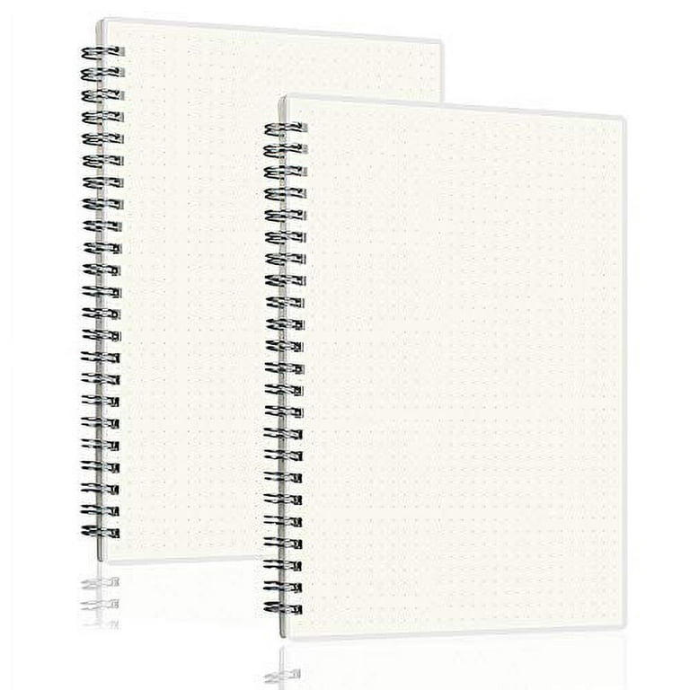 (2-Pack) B5 Dot Grid Notebook 100gsm Bullet Spiral Journal 7.1 x 10 inches  - 80 Sheets Per Book, Thick Dotted Paper, Wirebound