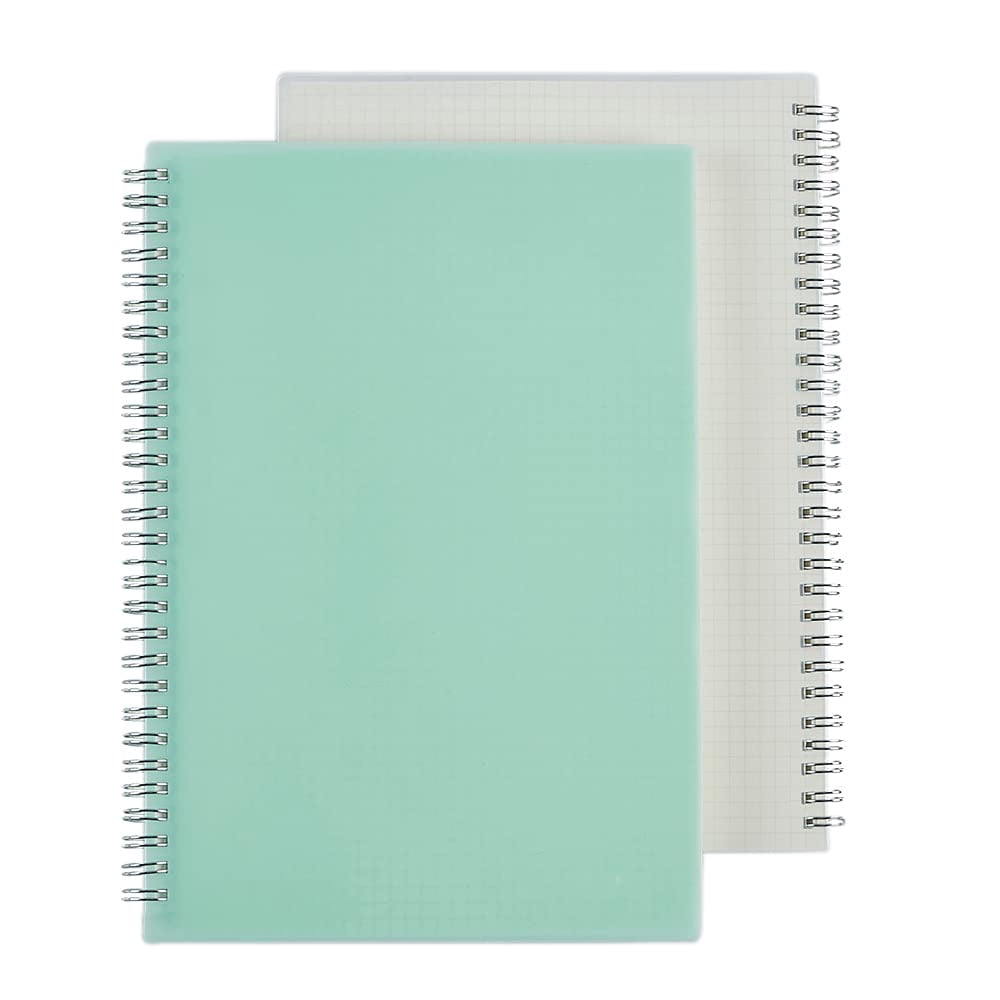 2 Pack B5 Graph Paper Spiral Notebook with Thick Paper, Square Grid ...