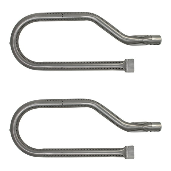 2-Pack BBQ Gas Grill Tube Burner Replacement Parts for Harris Tweeter Bull Models Texan Lonestar - Compatible Barbeque Stainless Steel Pipe Burners
