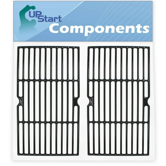 2-Pack BBQ Grill Cooking Grates Replacement Parts for Master Chef T420LP - Compatible Barbeque Cast Iron Grid 16 3/4"