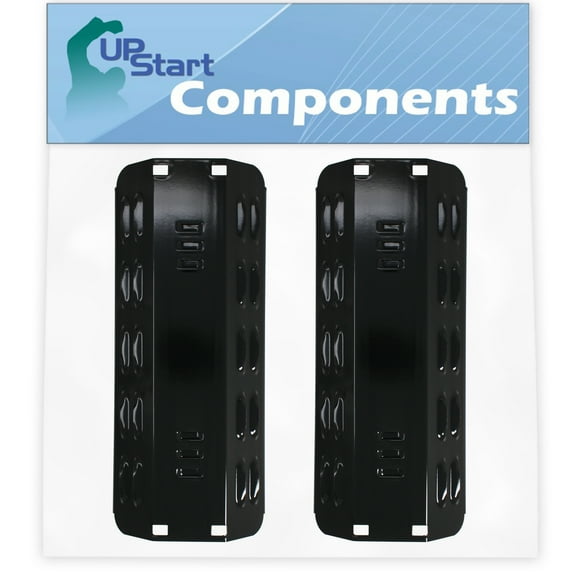 2 Pack BBQ Grill Heat Shield Plate Tent Replacement for Master Forge Mfa350cnp, Master Forge Mfa350bnp, Dyna Glo Dgp350np, Part Number 93501 - Porcelain Steel Flame Tamer Burner Cover 14 7/8"