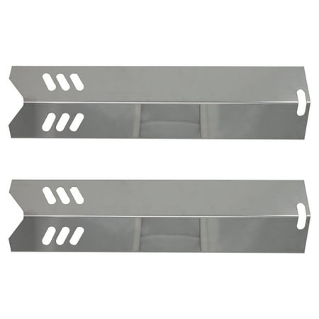 2-Pack BBQ Grill Heat Shield Plate Tent Replacement Parts for Backyard Grill BY15-101-001-02 - Compatible Barbeque Stainless Steel Flame Tamer, Flavorizer Bar, Vaporizer Bar, Burner Cover 15"