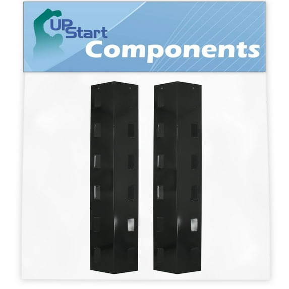 2-Pack BBQ Grill Heat Shield Plate Tent Replacement Parts for Charbroil 463720112 - Compatible Barbeque Porcelain Steel Flame Tamer, Flavorizer Bar, Vaporizer Bar, Burner Cover 23 13/16"
