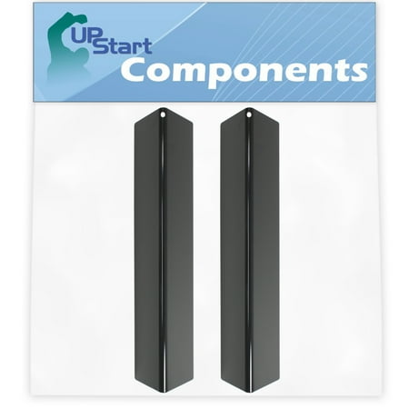 2 Pack BBQ Grill Heat Shield Plate Tent Replacement for Weber 46110001, 7635, 46100001, 47100001, 46310001, 46113101 - Porcelain Steel Flame Tamer, Flavorizer Bar, Vaporizer Bar, Burner Cover 15 1/4"