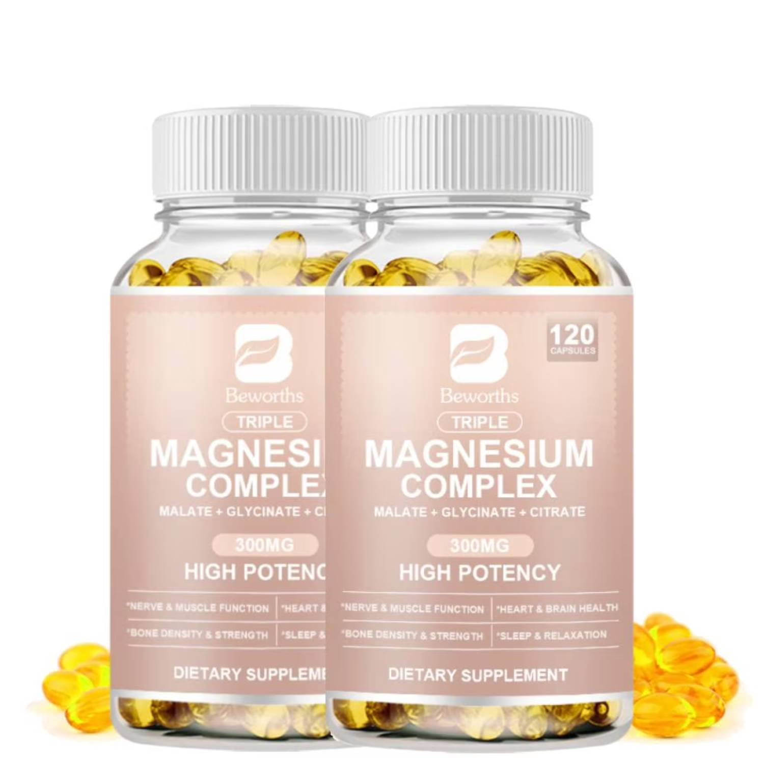 (2 Pack)Triple Magnesium Complex | Magnesium for Muscles, Sleep, Cramp Defense & Energy,240 Capsules
