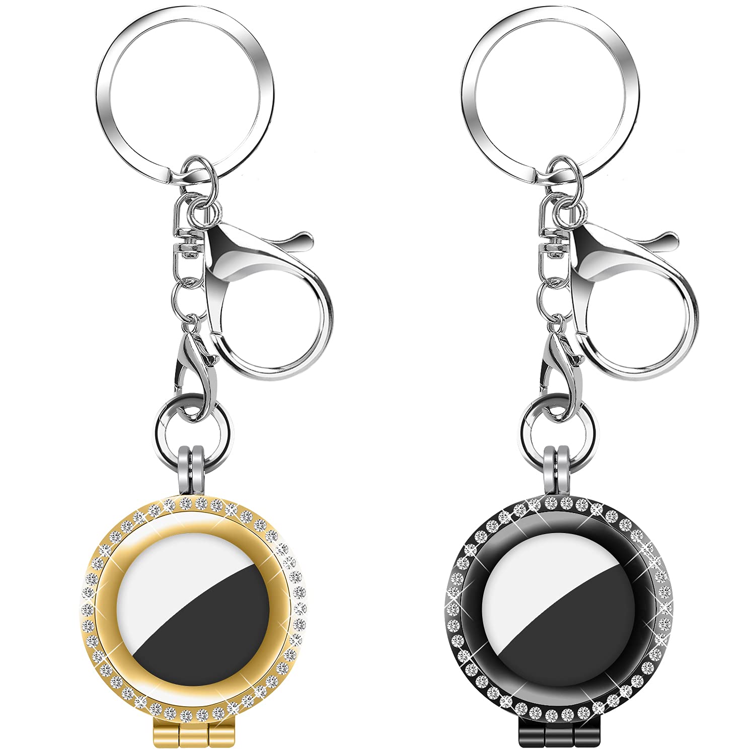 2 Pack BFYTN Bling Case for AirTag, Metal Protective Cover Holder with
