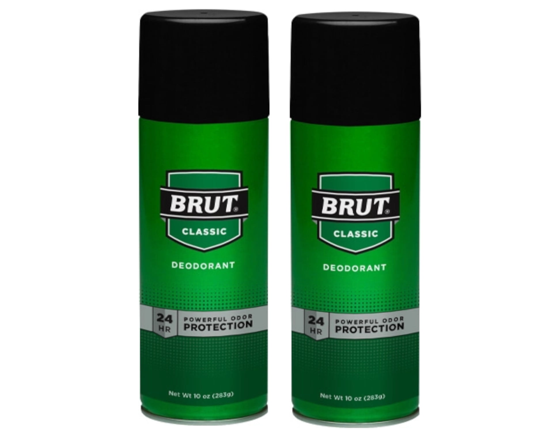 BRUT Classic Aerosol Deodorant Spray, Original Fragrance, 2 Pack, 10 oz Each