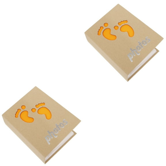 2 Pack Baby Album Photo Frames First Year Memory Book Picture Albums Newborn