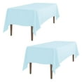 thumbnail image 1 of 2 Pack Baby Blue Rectangular Tablecloths 60 x 126 Inches for 8 Feet Rectangle Banquet Tables with Half-Drop - Stain and Wrinkle Resistant Polyester Cloth Table Covers for Party, Baby Shower, 1 of 4