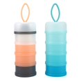 thumbnail image 1 of 2 Pack Baby Formula Dispenser On The Go, Stackable Formula Dispenser Formula Container to Go, Non-Spill Portable Milk Powder Kids Snack Storage Container, BPA Free, 1 of 8