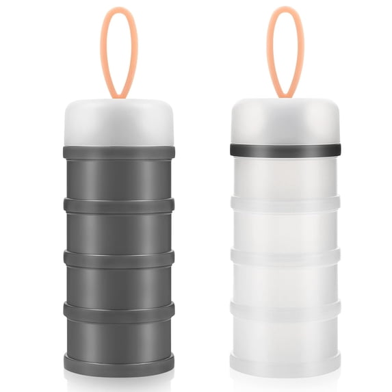 2 Pack Baby Formula Dispenser On The Go, Stackable Formula Dispenser Formula Container to Go, Non-Spill Portable Milk Powder Kids Snack Storage Container, BPA Free