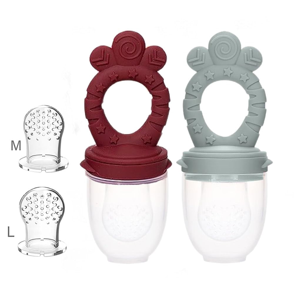 2 Pack Baby Fruit Food Feeder Pacifier Fresh Fruit Feeder Silicone BPA ...