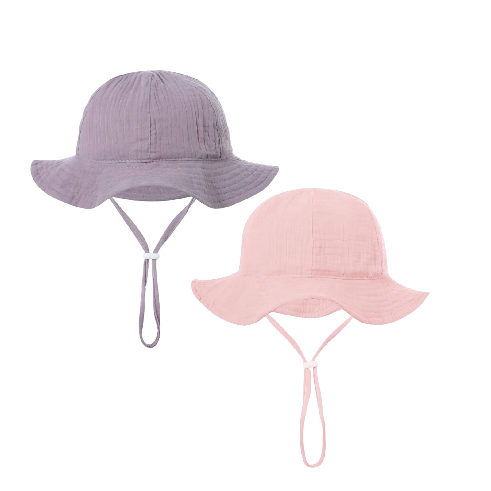 2 Pack Baby Girl Sun Hats, Summer Baby Hats, UPF 50+Toddler Sun Hat