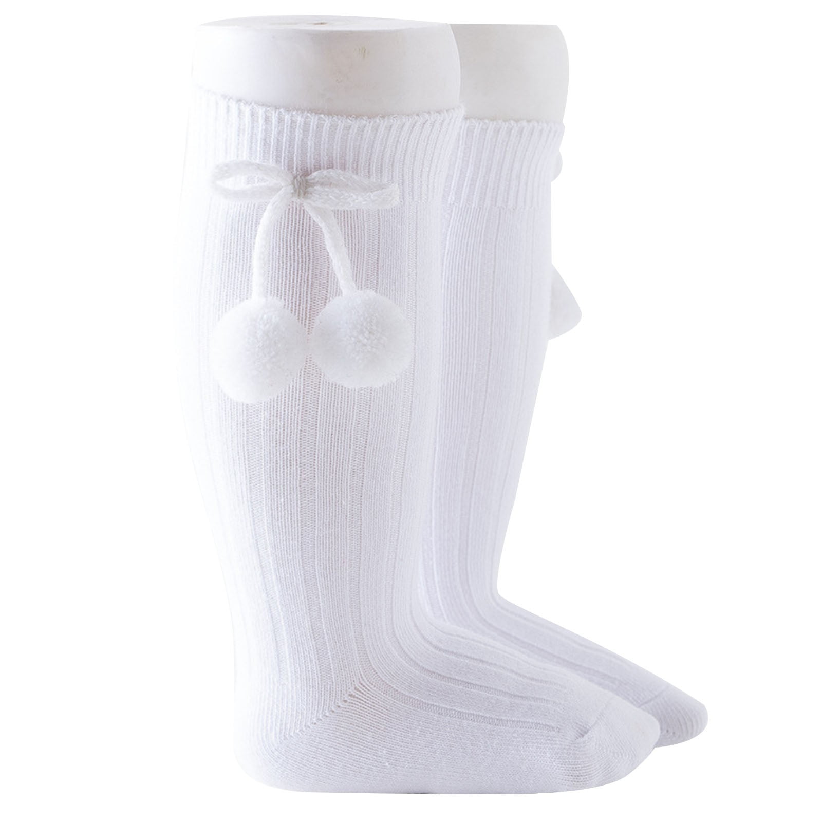 2 Pack Baby Girls Knee High Socks Bow Long Stockings Infants Toddlers ...