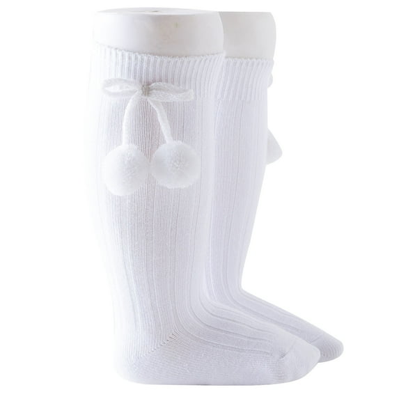2 Pack Baby Girls Knee High Socks Bow Long Stockings Infants Toddlers Cotton Ruffled Uniform Leggings Children's Mid Tube Socks Korean Version Men's And Women's Sports Long Socks