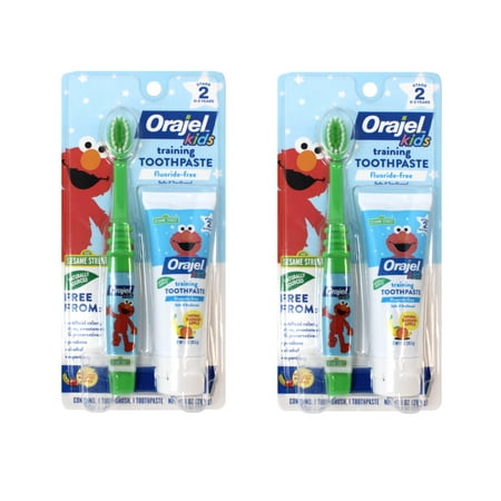 2 Pack - Baby Orajel Tooth & Gum Cleanser Bright Banana Apple 1oz Each