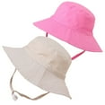 thumbnail image 1 of 2 Pack Baby Sun Hat Summer Toddler Girl Boy UV Protection Bucket Hat Foldable Wide Brim Beach Hats for Kids 6 Months-8 Years, 1 of 9